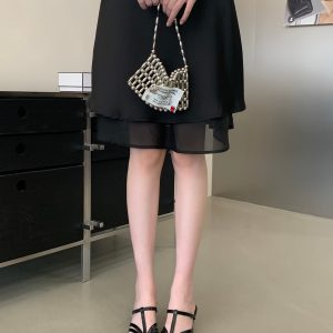 2026 New Korean Style Open Toe Heeled Sandals for Women Summer Thin High Heels Square Toe Ankle Strap Slimming Fashion Shoes