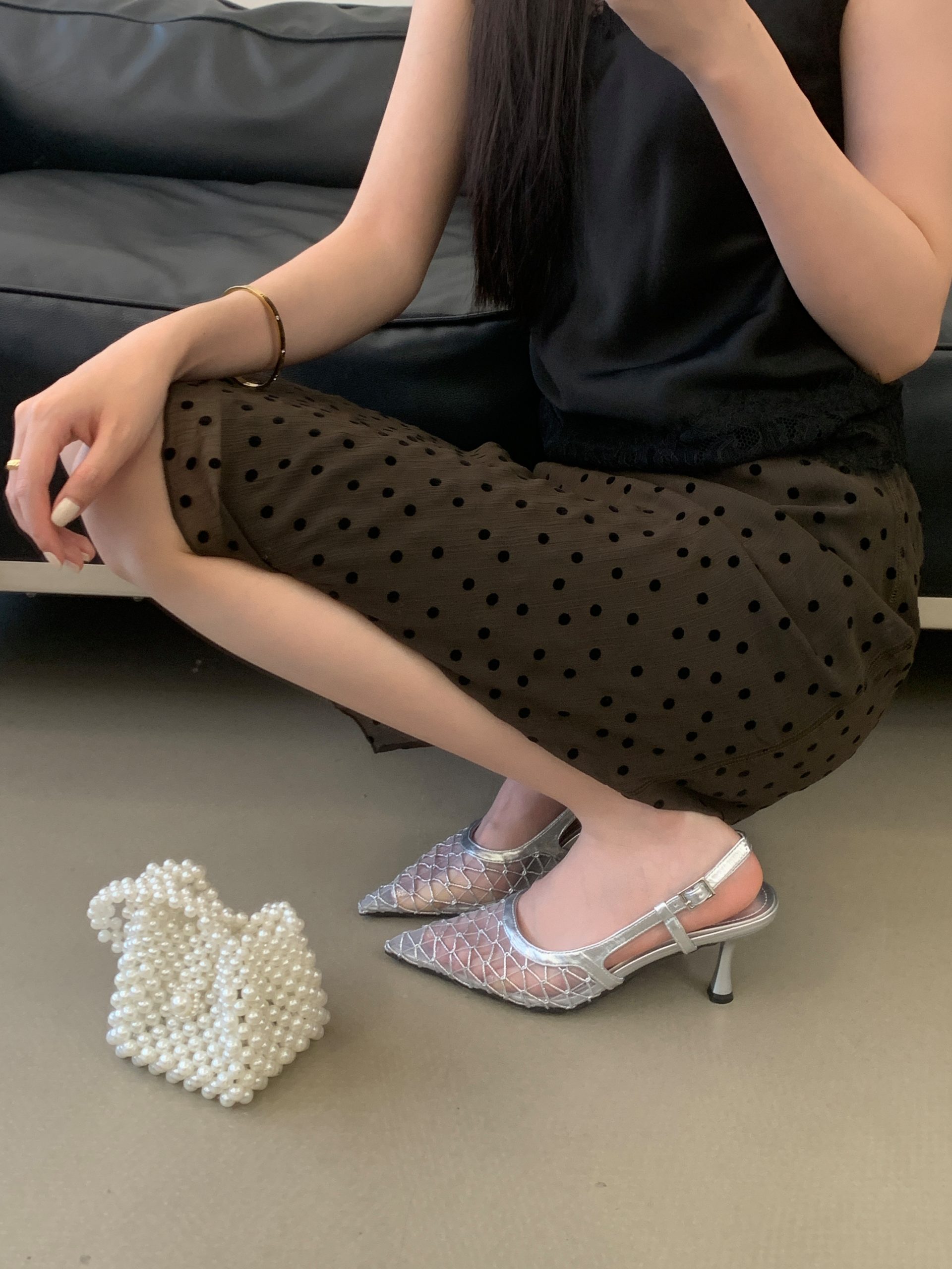 2026 New Style Thin Heel Pointed Toe Breathable Mesh Open Toe Sandals Summer Elegant Hollow Comfortable Women Shoes - Image 4