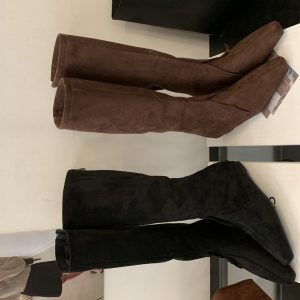 2025 New Autumn Winter Small Square Toe Height Increasing Tall Boots Slim Boots Not Over Knee Riding Boots