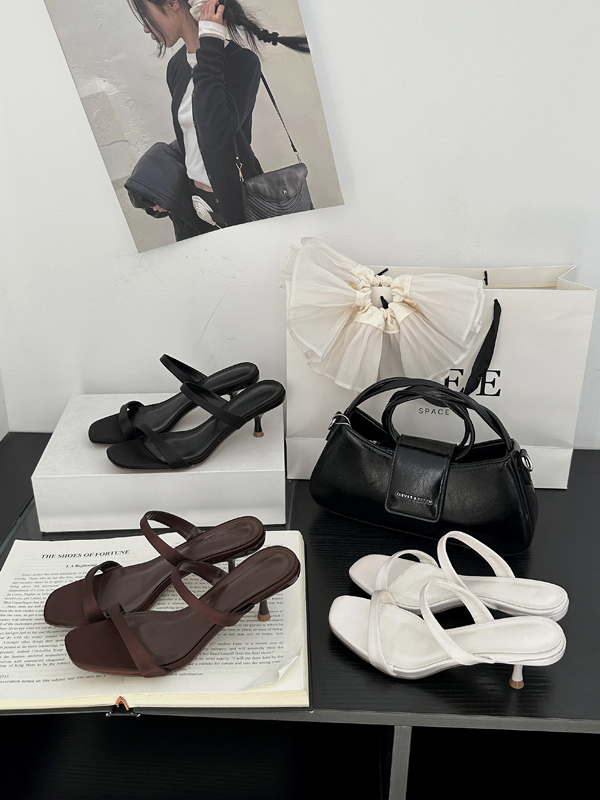 2025 New Simple Elegant Women High Heel Slippers