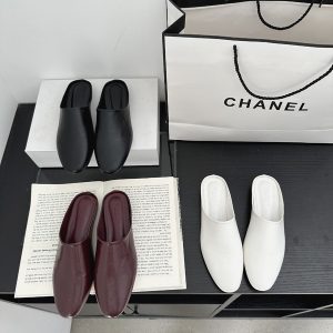 2025 Spring New Glossy Minimalist Women's Closed Toe Slippers