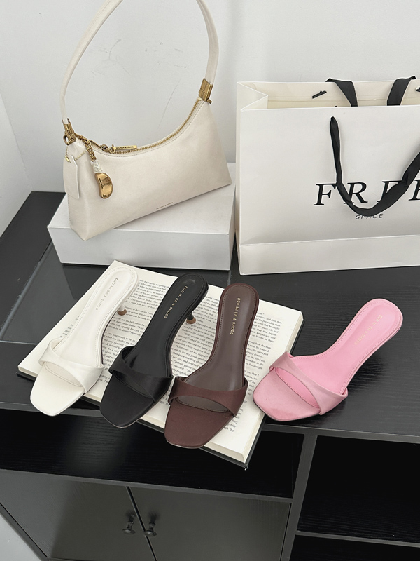 Spring New One-Shoulder Elegant Women's High Heels - Image 3